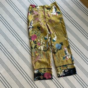 Zara Asian motif satin pants